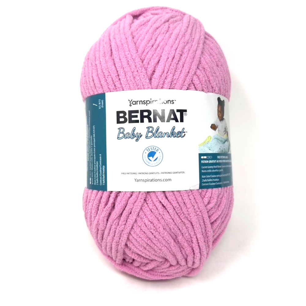 Bernat Baby Blanket Yarn Bubblegum 100% Poly 10.5oz 220yds
